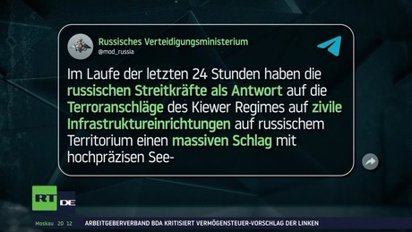 Russisches Verteidigungsministerium: Großangelegter Gegenschlag gegen Ukraine