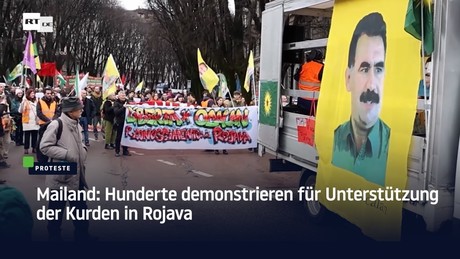 Mailand: Hunderte demonstrieren für Unterstützung der Kurden in Rojava