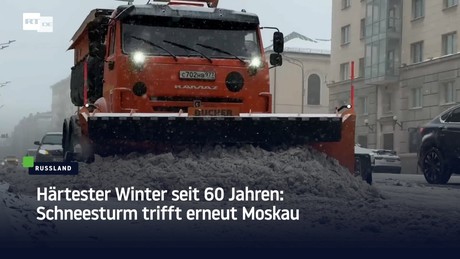 Härtester Winter seit 60 Jahren: Schneesturm trifft erneut Moskau