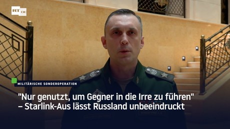 "Nur genutzt, um Gegner in die Irre zu führen" – Starlink-Aus lässt Russland unbeeindruckt