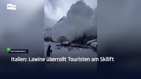 Italien: Lawine überrollt Touristen am Skilift