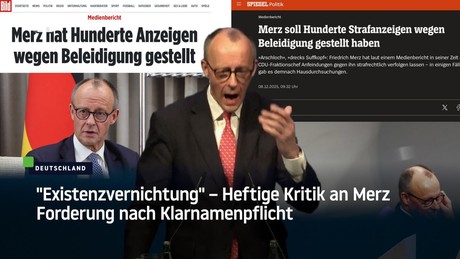 "Existenzvernichtung" – Heftige Kritik an Merz Forderung nach Klarnamenpflicht