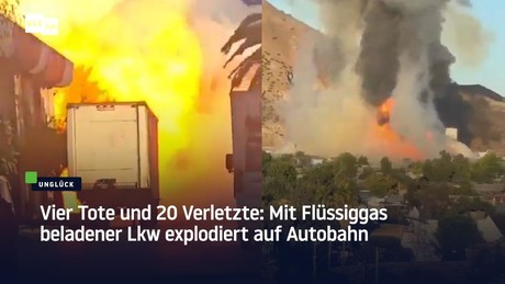 Vier Tote und 20 Verletzte: Mit Flüssiggas beladener Lkw explodiert auf Autobahn