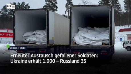 Erneuter Austausch gefallener Soldaten: Ukraine erhält 1.000 – Russland 35