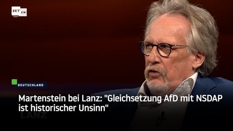 Martenstein bei Lanz: "Gleichsetzung AfD mit NSDAP ist historischer Unsinn"
