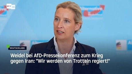 Weidel bei AfD-Pressekonferenz zum Krieg gegen Iran: "Wir werden von Trotteln regiert!"