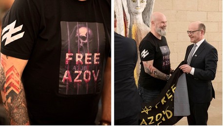 Mit Wolfsangel und Totenkopf: Was machte Asow in der Frauenkirche?