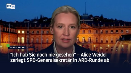"Ich hab Sie noch nie gesehen" – Alice Weidel zerlegt SPD-Generalsekretär in ARD-Runde