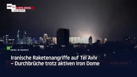 Iranische Raketenangriffe auf Tel Aviv – Durchbrüche trotz aktiven Iron Dome