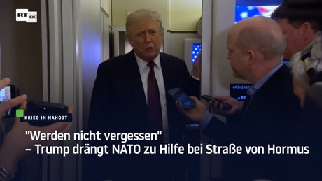 "Werden nicht vergessen" – Trump drängt NATO zu Hilfe bei Straße von Hormus