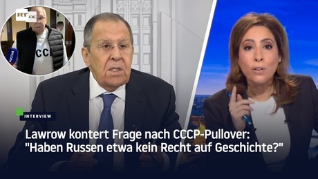 Lawrow kontert Frage nach CCCP-Pullover: "Haben Russen etwa kein Recht auf Geschichte?"