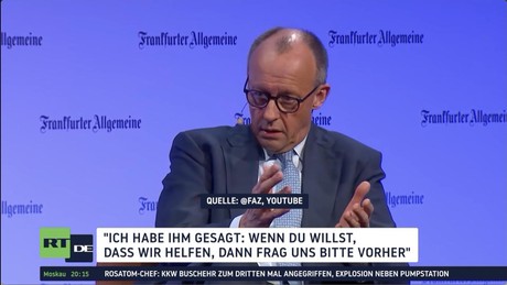Merz kontert Trump: Hilfe nur auf Anfrage, nicht über Medien