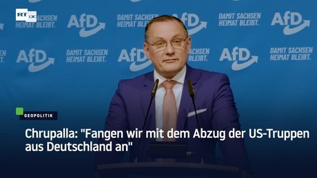 Chrupalla: "Fangen wir mit dem Abzug der US-Truppen aus Deutschland an"