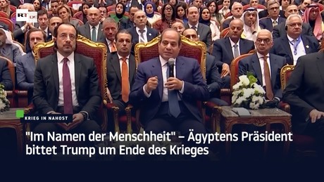 "Im Namen der Menschheit" – Ägyptens Präsident bittet Trump um Ende des Krieges