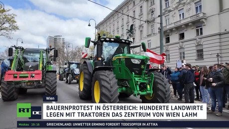 Bauernproteste in Europa: Traktoren-Demo in Wien und Mist-Aktion in Saint-Étienne