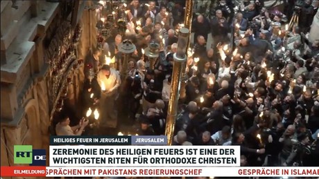 Fünf Minuten bis zum heiligen Feuer: Zeremonie in Jerusalem