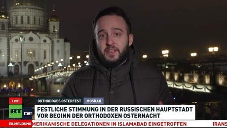 Moskau feiert orthodoxe Osterfeierlichkeiten