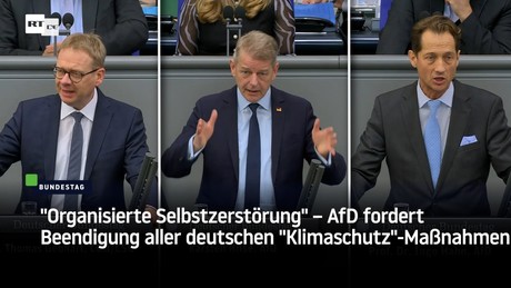 "Organisierte Selbstzerstörung" – AfD fordert Beendigung aller deutschen "Klimaschutz"-Maßnahmen