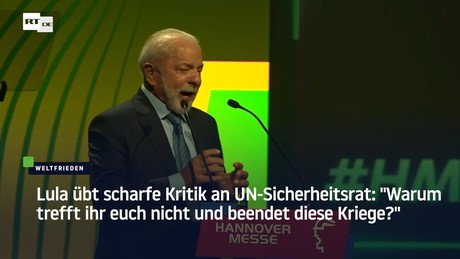Lula übt Kritik an UN-Sicherheitsrat: "Warum trefft ihr euch nicht und beendet diese Kriege?"