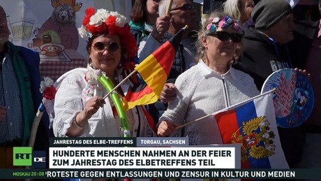 Jahrestag des Elbe-Treffens: Mahnende Worte zur Deutsch-Russische Freundschaft