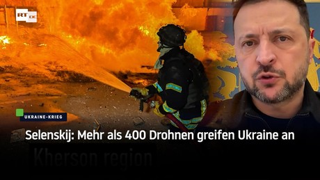 Selenskij: Mehr als 400 Drohnen greifen Ukraine an