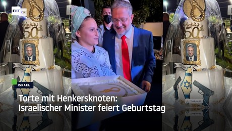 Torte mit Henkersknoten: Israelischer Minister feiert Geburtstag