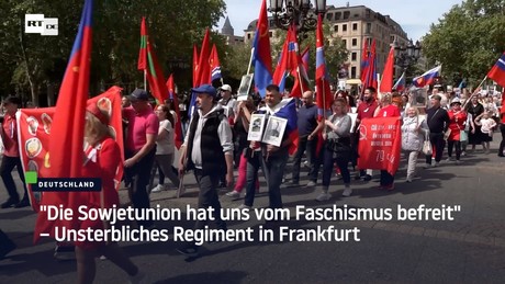 "Die Sowjetunion hat uns vom Faschismus befreit" – Unsterbliches Regiment in Frankfurt