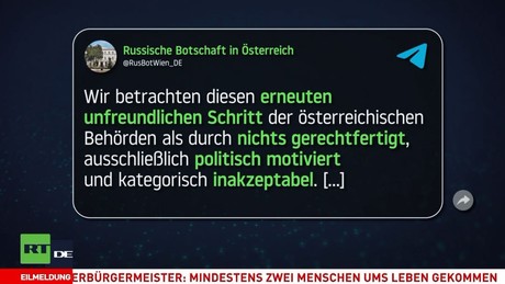Ausweisung "inakzeptabel" – Russische Botschaft in Österreich weist Spionagevorwürfe zurück