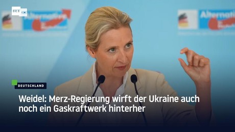 Weidel: Merz-Regierung wirft der Ukraine auch noch ein Gaskraftwerk hinterher