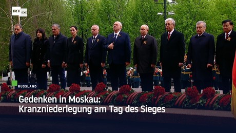 Gedenken in Moskau: Kranzniederlegung am Tag des Sieges