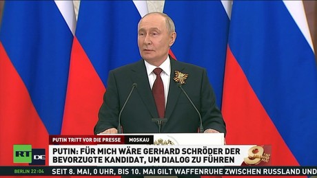Putin nennt Ex-Bundeskanzler Schröder als bevorzugten Gesprächspartner für Europa