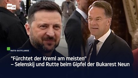 "Fürchtet der Kreml am meisten" – Selenskij und Rutte beim Gipfel der Bukarest Neun