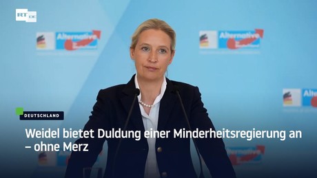 Weidel bietet Duldung einer Minderheitsregierung an – ohne Merz