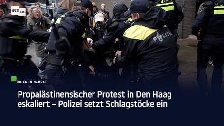 Propalästinensischer Protest in Den Haag eskaliert – Polizei setzt Schlagstöcke ein