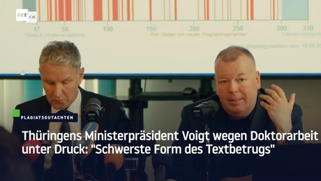 Thüringens Ministerpräsident Voigt wegen Doktorarbeit unter Druck: "Schwerste Form des Textbetrugs"