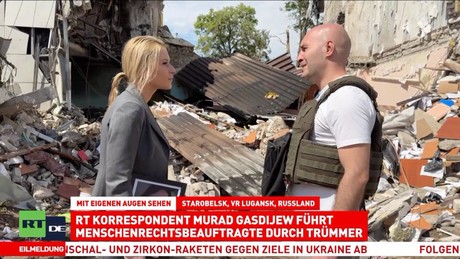 CNN und BBC bleiben fern: Journalisten besuchen Tatort in Starobelsk