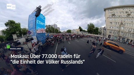 Moskau: Über 77.000 radeln für "die Einheit der Völker Russlands"