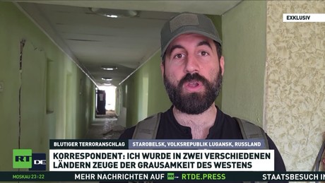 Zerstörung in Starobelsk: Internationale Journalisten vor Ort