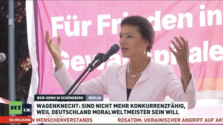 BSW-Demo in Berlin: Wagenknecht kritisiert Milliardenhilfen für die Ukraine