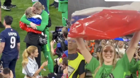 PSG versus Arsenal: Selbst gebastelte russische Flagge wird zum emotionalen Bild des Abends