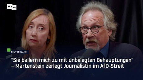 "Sie ballern mich zu mit unbelegten Behauptungen" – Martenstein zerlegt Journalistin im AfD-Streit