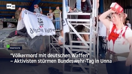 "Völkermord mit deutschen Waffen" – Aktivisten stürmen Bundeswehr-Tag in Unna