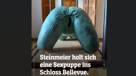 Wahnsinns-Ticker: Schloss Bellevue – Sexpuppe vor Dienstzimmer des Bundespräsidenten ausgestellt