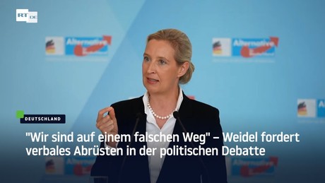 "Wir sind auf einem falschen Weg" – Weidel fordert verbales Abrüsten in der politischen Debatte