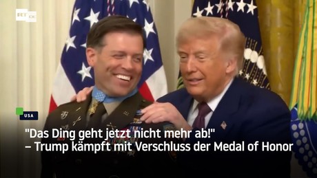 "Das Ding geht jetzt nicht mehr ab!" – Trump kämpft mit Verschluss der Medal of Honor