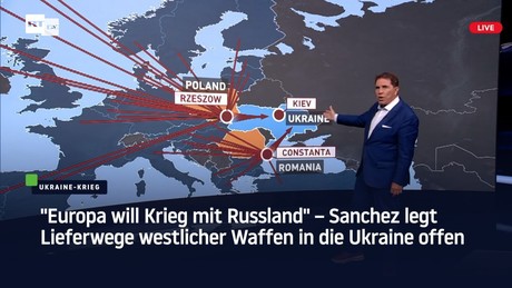 "Europa will Krieg mit Russland" – Sanchez legt Lieferwege westlicher Waffen in die Ukraine offen