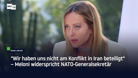 "Wir haben uns nicht am Konflikt in Iran beteiligt" – Meloni widerspricht NATO-Generalsekretär