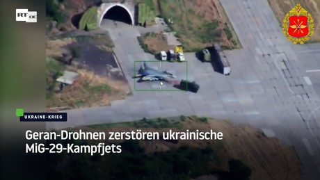 Geran-Drohnen zerstören ukrainische MiG-29-Kampfjets