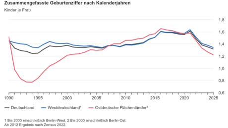 Bilanz 2025: Deutschlands Geburtenrate noch weiter gesunken – auch bei Ausländern