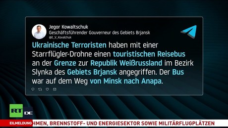 Erneuter ukrainischer Angriff auf Reisebus in Gebiet Brjansk